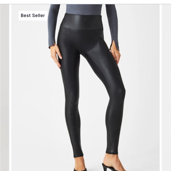 🆕 NWT SPANX Faux Leather Leggings - Picture 1 of 11